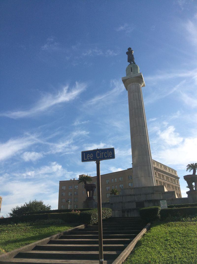 This statue of Gen. Robert E. Lee stood in New Orleans for more than 130 years before it was removed. Photo: Jennifer Brett