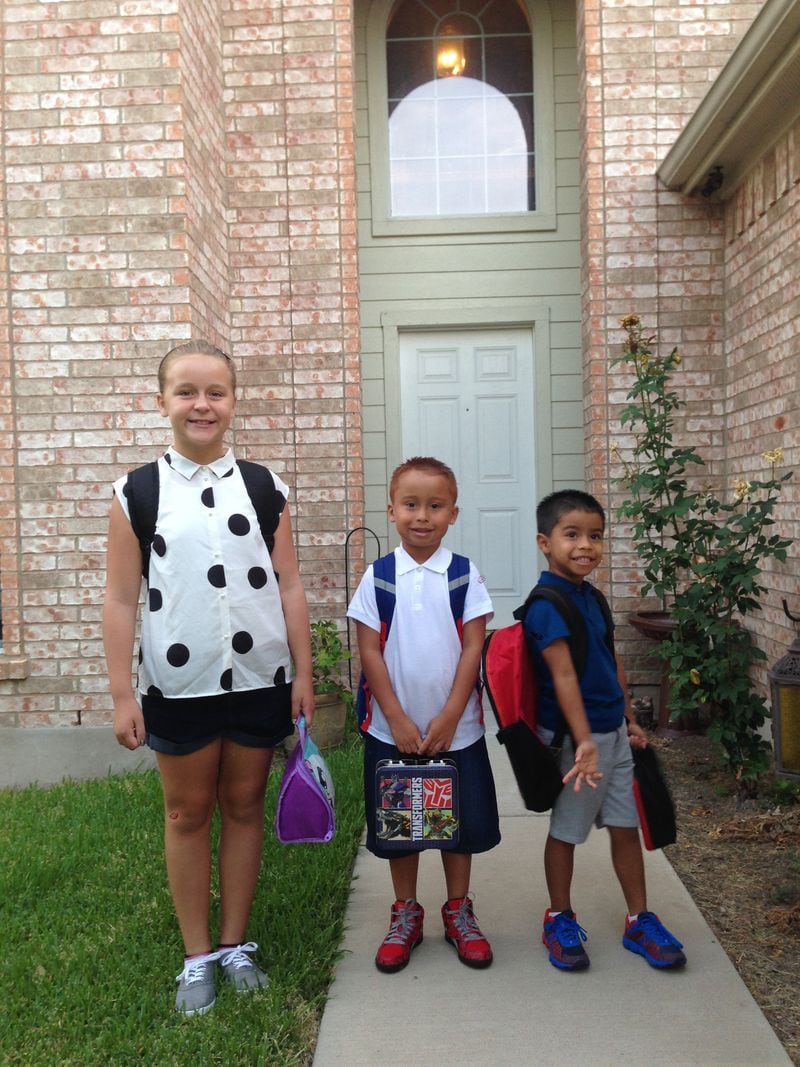 Karina (5th grade), Oliver (Kindergarten), Gabriel (Preschool)