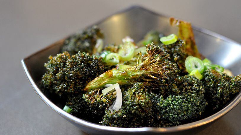 The fried broccoli from Ramen Champ, the vegan ramen counter at Grand Central Market in downtown Los Angeles on March 8, 2016. (Amy Scattergood/Los Angeles Times/TNS)