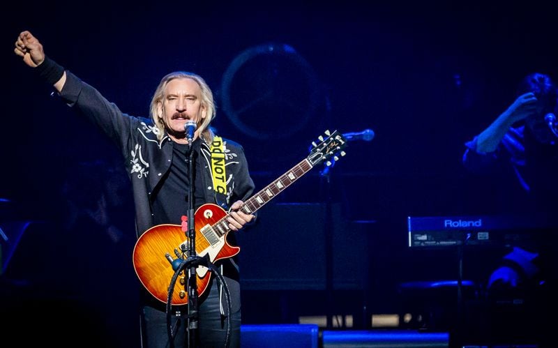  It was hard not to love Joe Walsh's passion during the Eagles concert Friday night at Philips Arena. CREDIT: Ryan Fleisher