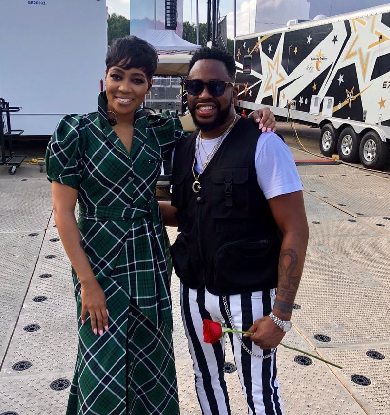 Monica and Raheem DeVaughn were among the artists who performed Sunday at the annual AIDS Walk in Atlanta’s Piedmont Park. CONTRIBUTED