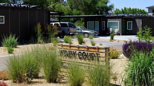 Windy Court, an apartment complex built with shipping containers, is one of the housing areas developed by LEAP, a Boise, Idaho, nonprofit developer. More U.S. cities are taking innovative approaches to affordable housing in states that have seen home prices boom with their population.
Erika Bolstad