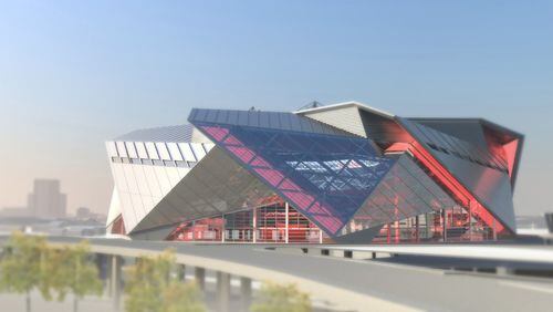 Rendering of new Atlanta Falcons stadium, which is slated to open in 2017