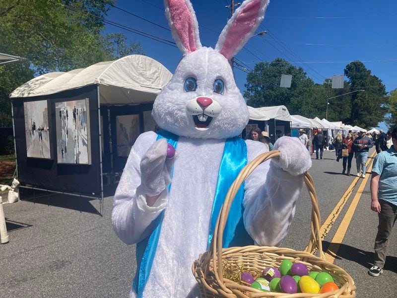 Bunny will be hopping around Sandy Springs Artsapalooza, which will have more than 10,000 hidden Easter eggs to keep families entertained. 
(Courtesy of Caren West PR)