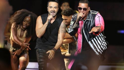 Luis Fonsi and Daddy Yankee perform during the Billboard Latin Music Awards at the Watsco Center on April 27, 2017 in Miami, Fla. (Alberto E. Tamargo/Sipa USA/TNS)