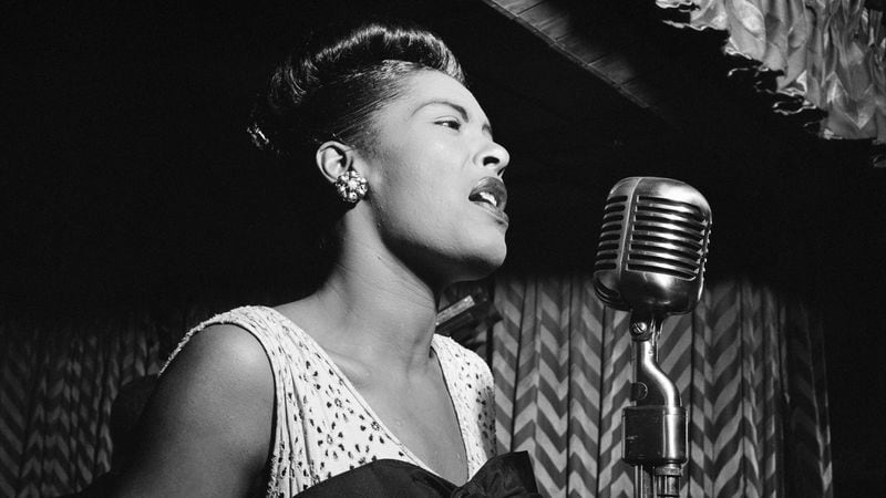 Billie Holiday performs at a New York City jazz club in 1947. WILLIAM GOTTLIEB / LIBRARY OF CONGRESS
