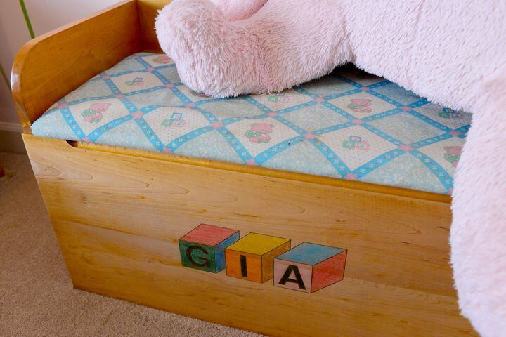 Toy chest with family history