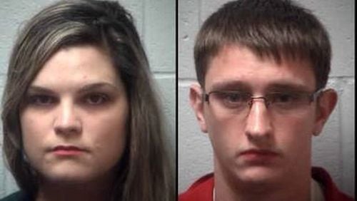 These are the mugshots of Jennifer and Joseph Rosenbaum, the couple charged with murder and child cruelty in the death of a foster child, 2-year-old Laila Marie Daniel. (credit: Henry County Sheriff’s Office)