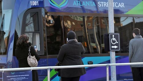Photo of the Atlanta Streetcar. (HYOSUB SHIN/hshin@ajc.com)