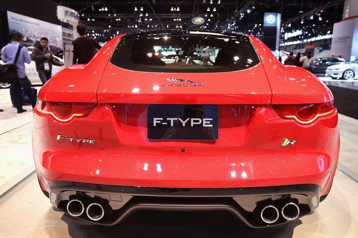 Jaguar displays their 2014 F-Type R coupe