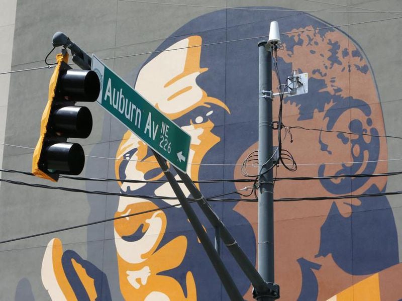 Mural of Congressman John Lewis on Auburn Avenue. BOB ANDRES / BANDRES@AJC.COM.