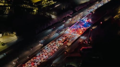 All lanes of I-85 North were shut down after a crash early Friday.