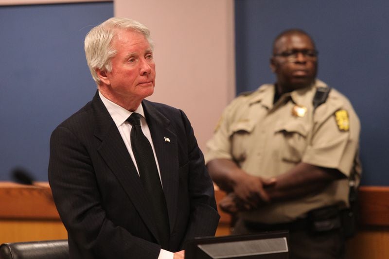April 21, 2017, Atlanta, Georgia - Tex McIver listens to Judge Robert McBurney's plan for when the next appearance in court will occur at a court appearance for prominent Atlanta attorney Tex McIver in Atlanta, Georgia. (HENRY TAYLOR / HENRY.TAYLOR@AJC.COM)