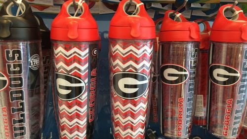 Tervis sells personalized drinkware, including this 24-ounce, lidded water bottle that bears the UGA logo.
