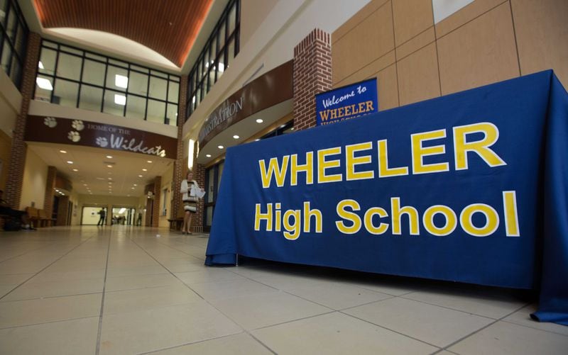 A 2015 photo of Wheeler High School, part of the Cobb County School District