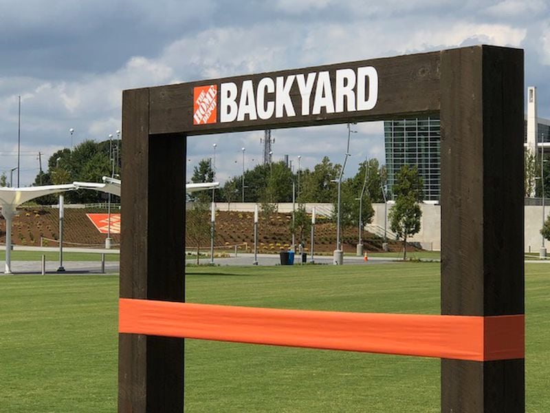 A glimpse of The Home Depot Backyard before this week’s ribbon-cutting ceremony.