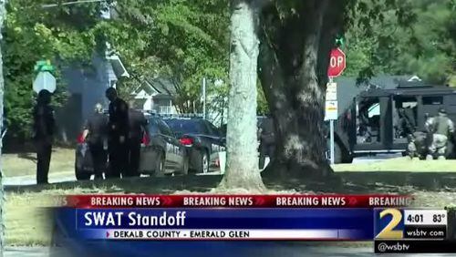 DeKalb County police SWAT officers were called to a home Friday. (Credit: Channel 2 Action News)