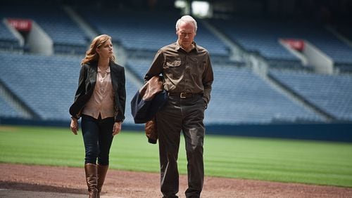 Amy Adams and Clint Eastwood in a still from "Trouble With the Curve," which did some filming at Turner Field. Photo: Keith Bernstein