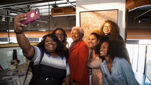 Donna Brazile, the author of the new book "Hacks," poses for a photograph before her books signing at the at ZuCot Gallery in Atlanta GA November 19, 2017. STEVE SCHAEFER / SPECIAL TO THE AJC