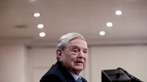Billionaire George Soros recently gave $1 million to the Georgia Democratic Party, meaning it currently has more money than the state’s Republicans, who hold every statewide office and control both chambers of the Legislature. Bloomberg photo by Simon Dawson.