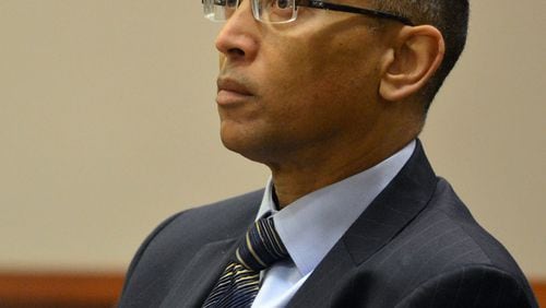 Suspended DeKalb County CEO Burrell Ellis appears before Judge Courtney L. Johnson in DeKalb County Superior Court during a second day of motions hearings Tuesday, April 1, 2014.