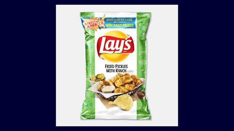 Fried Pickles with Ranch is one of the new Lay's Taste of America flavors, representing popular regional cuisines.