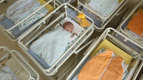 A 4-day-old newborn baby, in Brandenburg, Germany, on Aug. 12, 2011.