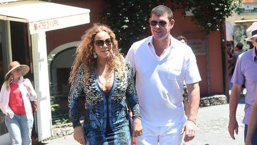 Singer Mariah Carey and billionaire James Packer in happier times on vacation in Portofino, Italy on June 26, 2015.