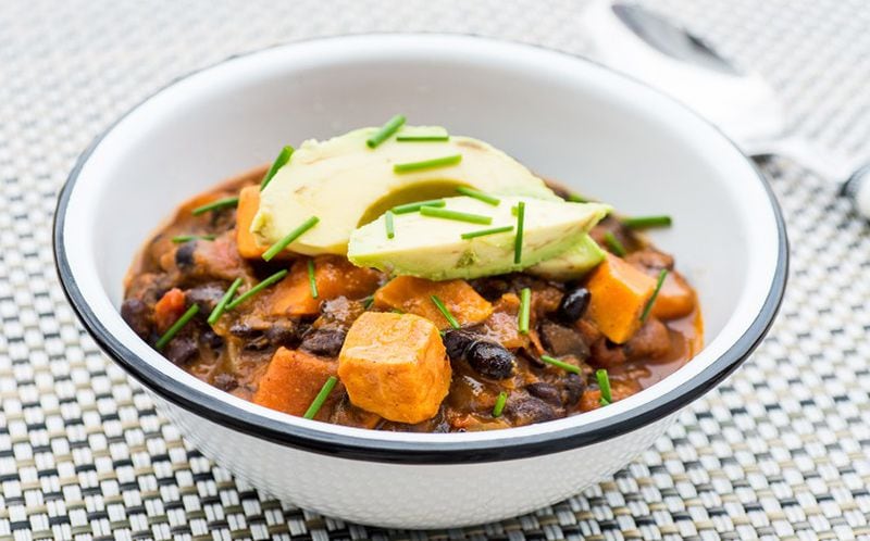 Smoky Black Bean and Sweet Potato Chili. MUST CREDIT: Photo by Dixie D. Vereen for The Washington Post