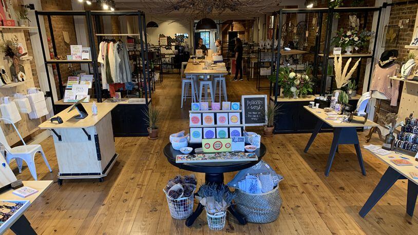 Made Mercantile, sponsored by the Woodstock Downtown Development Authority, offers production co-workspaces and a retail showroom for small businesses.