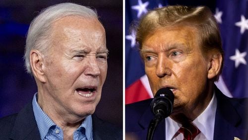 President Joe Biden, left, and former President Donald Trump were both in position Tuesday to clinch their parties' nominations.