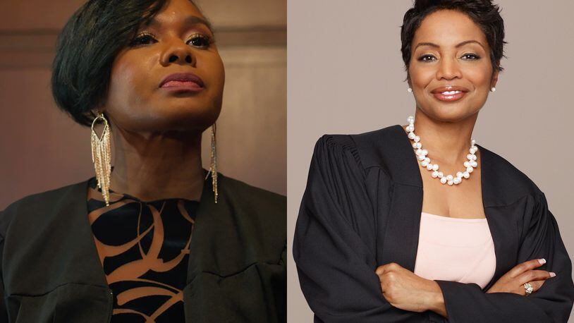 Chyna Lane plays a character similar to Lynn Toler (right) in the new ALLBLK series 'Judge Me Not." ALLBLK