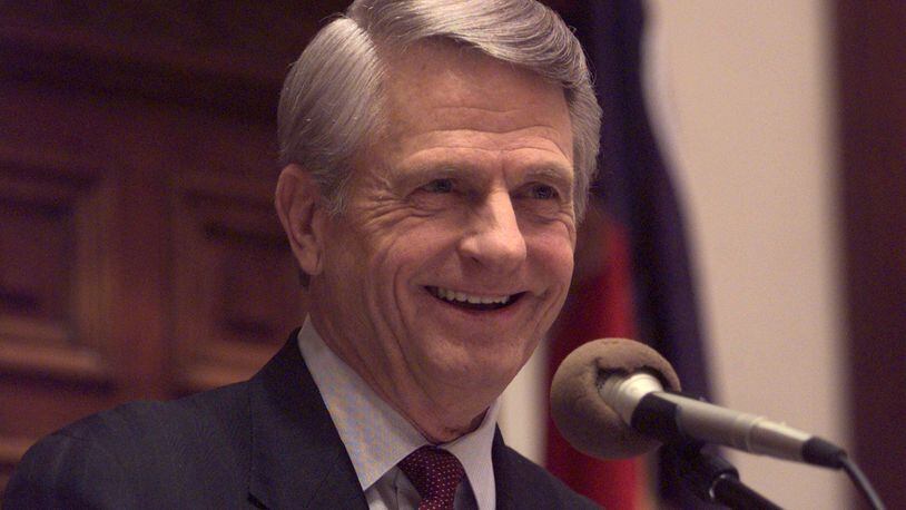 When Zell Miller was running for reelection for governor in 1994, he proposed a budget that included raises, tax refunds and increases in spending for schools and other programs. The Senate Republican leader at that time, Skin Edge, quipped, “Yes, Georgia, there is a Santa Claus, and he’s running for governor.” (AJC Staff Photo/John Spink)