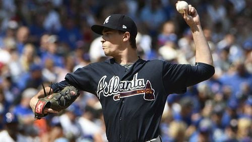 Braves lefthander Max Fried allowed four hits, one run and three walks with four strikeouts in five innings Sunday. (Photo by David Banks/Getty Images)