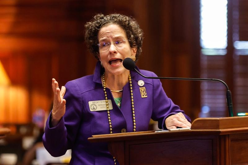 State Rep. Becky Evans, D-Atlanta, is facing criticism for investments in fossil fuel companies.