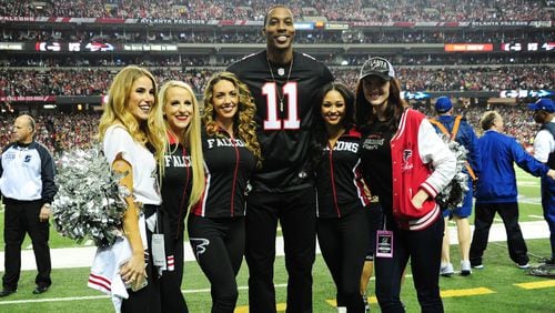 ATLANTA, GA - JANUARY 22: Dwight Howard of the Atlanta Hawks poses for a photo prior to the NFC Championship Game between the Atlanta Falcons and the Green Bay Packers at the Georgia Dome on January 22, 2017 in Atlanta, Georgia.  (Photo by Scott Cunningham/Getty Images)