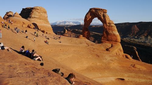 Delicate Arch in Arches National Park is a popular place to watch the sun go down. (Neil Ballentine/Chicago Tribune/TNS)