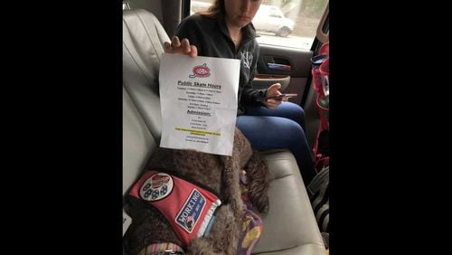 Maggie Leptrone posted to Facebook that her family was denied access to Center Ice Arena because of her service dog, which she said is a violation of federal law.