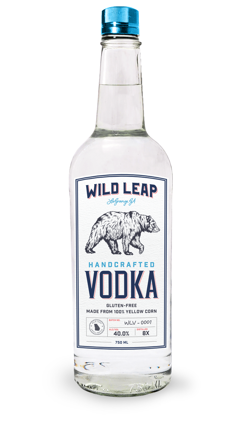 Wild Leap is known for a buffalo on its beer cans, but its vodka bottles come emblazoned with a bear.