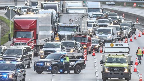 DeKalb County authorities are working a second crash on I-285 near Glenwood Road that has the southbound lanes shut down Monday.