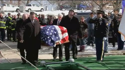 Hundreds of people gathered at a cemetery in Lawrence, Massachusetts, to honor a World War II veteran with no surviving family members.