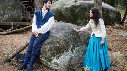 Micah Patterson and Kaley Morrison star in "The True Story of Pocahontas" at Serenbe Playhouse from the summer of 2019. The show’s director, Tara Moses, is among the voices criticizing the Serenbe Playhouse for racist and insensitive attitudes. CONTRIBUTED: SERENBE PLAYHOUSE