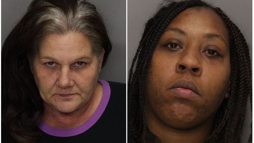 Sharon Ann Poss, left, and Angel Renee Harris were both recently sentenced to prison in Cobb County cold-case killings.