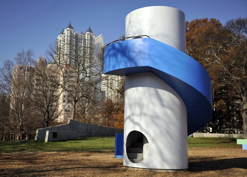 For a while, park officials closed off the entrance to the slide designed by Isamu Noguchi to keep out drug-users and those looking to hook up. (Photo credit: BITA HONARVAR/ AJC file)