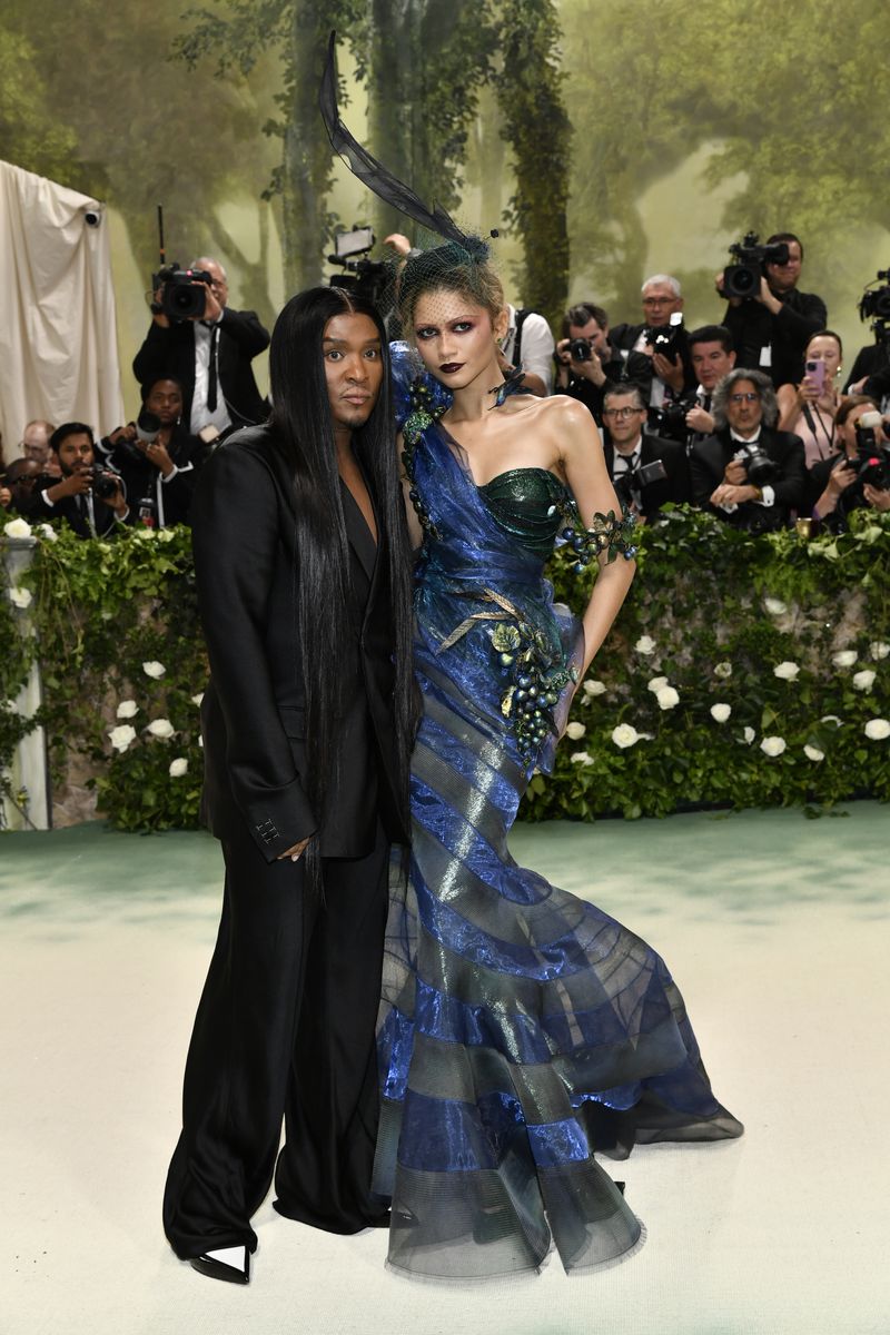 Law Roach, left, and Zendaya attend The Metropolitan Museum of Art's Costume Institute benefit gala celebrating the opening of the "Sleeping Beauties: Reawakening Fashion" exhibition on Monday, May 6, 2024, in New York. (Photo by Evan Agostini/Invision/AP)