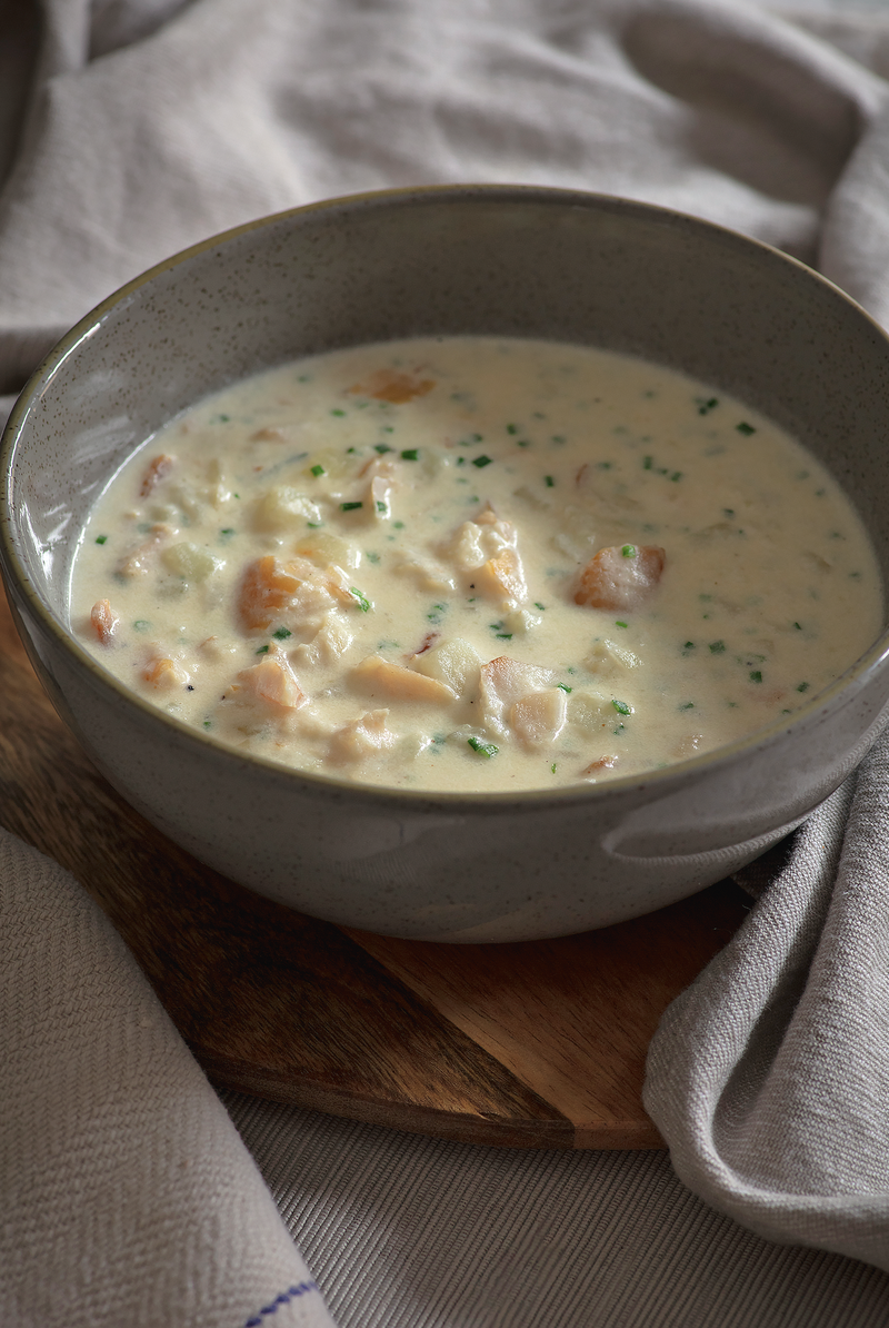 Cullen skink is a Scottish smoked fish soup. Although typically prepared with smoked haddock, chef Gary Maclean encourages home cooks to use whatever fish they have on hand. Courtesy of Susie Lowe