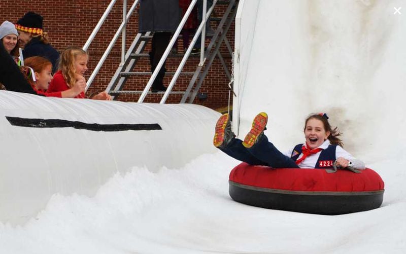 A Day With Santa featured snow tubing in downtown Kennesaw Dec. 1, 2018.