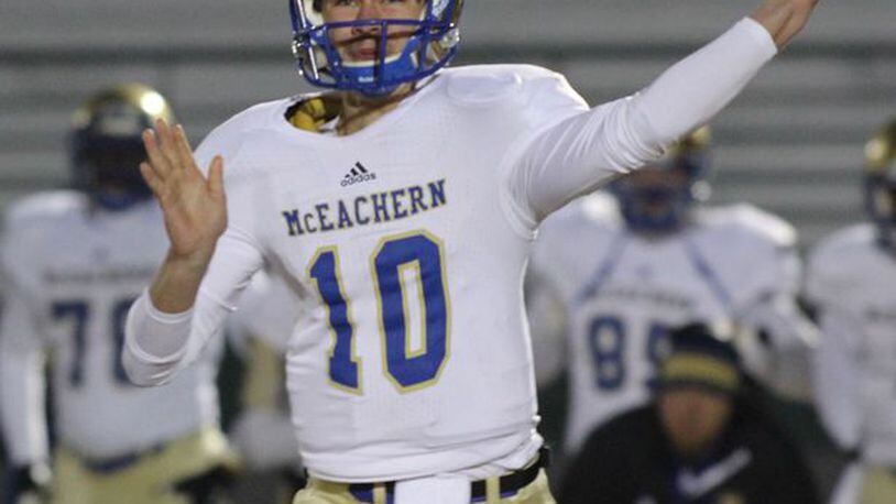McEachern quarterback Bailey Hockman passed for 3,551 yards as a sophomore last season (AJC)