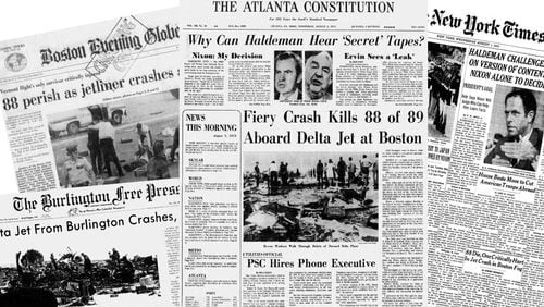 The deadly crash of Delta Flight 723 on July 31, 1973, in Boston made front-page news there and in Atlanta; Burlington, Vermont; New York; and elsewhere. Eighty-eight people died when the plane hit a concrete seawall as it descended in dense fog for landing at Boston Logan International Airport.