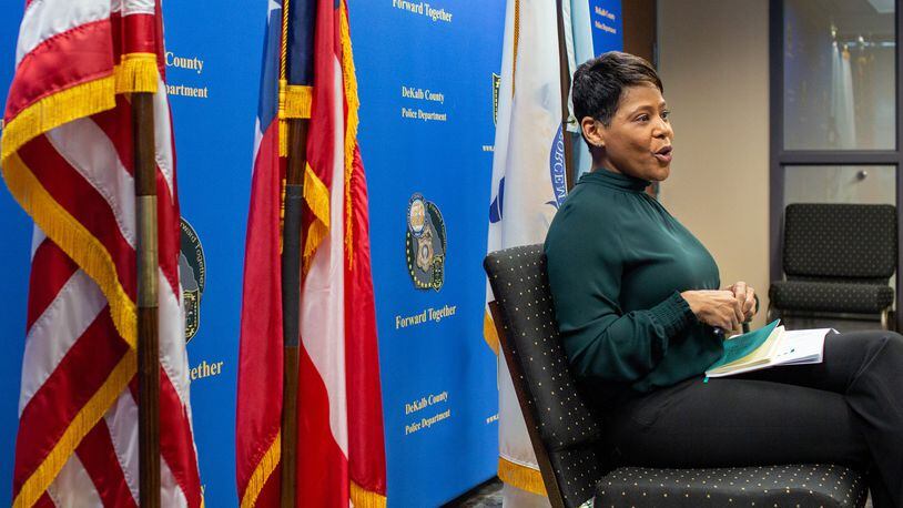 DeKalb police Chief Mirtha V. Ramos, who started in November, discusses her first couple months on the job, her background and her vision for the department, at the DeKalb Police Headquarters in Tucker, Georgia, on Friday, Jan. 17, 2020.(Photo/Rebecca Wright for the Atlanta Journal-Constitution)